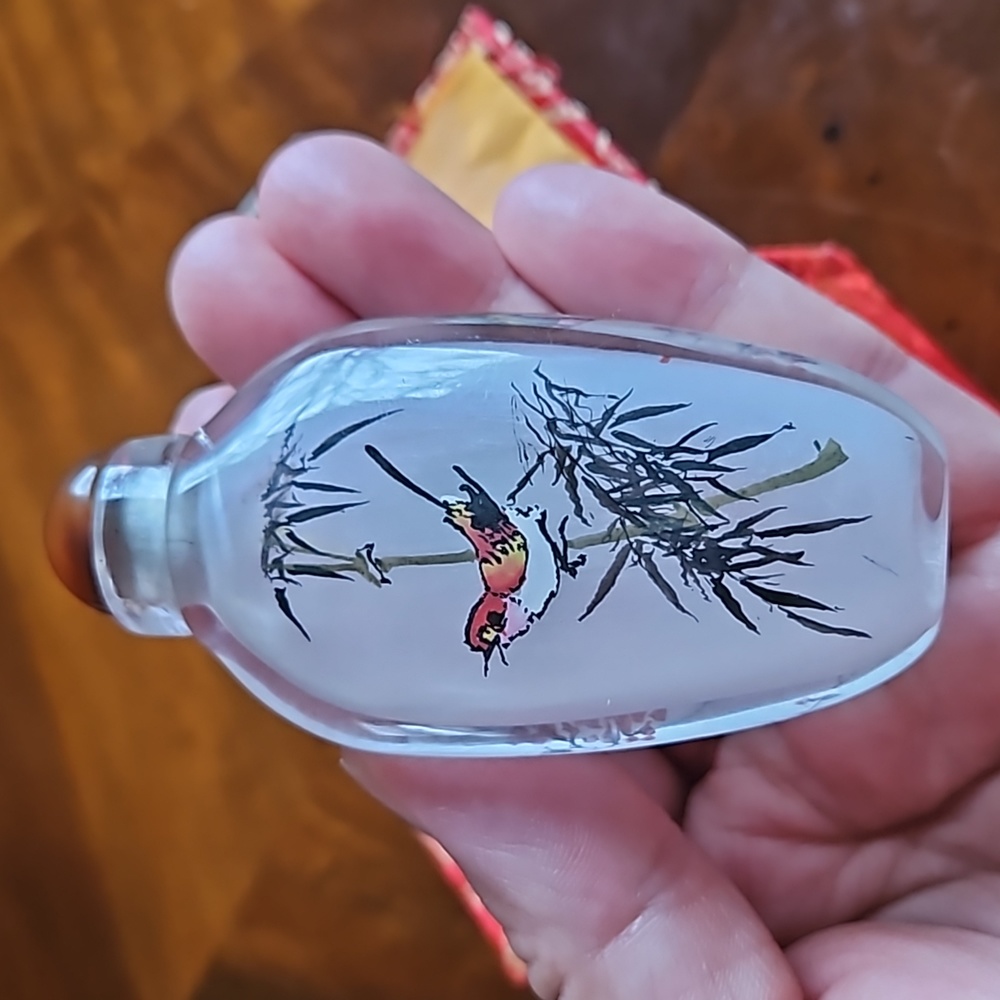 Antique Reverse Painted Snuff Bottle - Picture 6 of 7